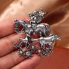 Vintage Angel Ride Horses Brooches For Women Unisex Metal Lucky Year Of The Horse Animal Office Casual Brooch Pins