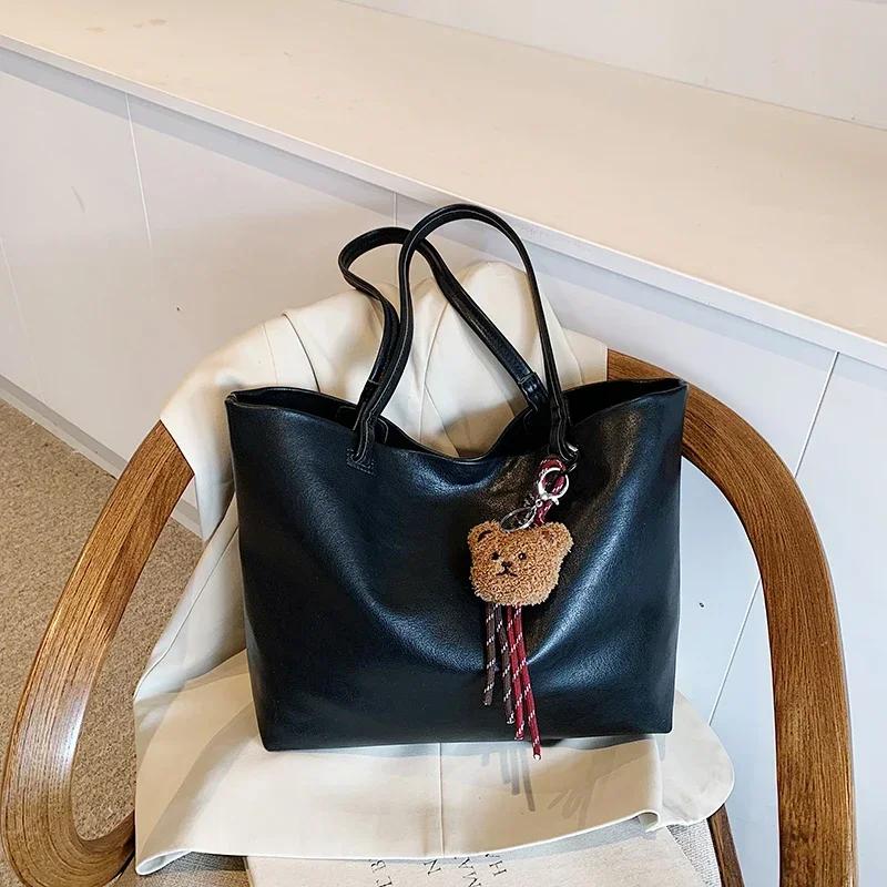 

Высококачественная минималистичная сумка большой вместимости для женщин на осень и зиму, элегантная и универсальная модная сумка