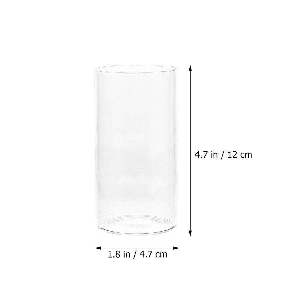 Glass Cup Clear Cylinder Holder for Pillar Candles Windproof Glass Shade Home Wedding Party Decor Decoration