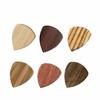 Wood Guitar Picks Wooden Guitar Mediators for Acoustic Guitar Electric Bass Plectrum 6Pcs 2mm