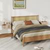 Set of 2 Wall-Mounted Nightstands, Sliding Drawer, 40x30x15 cm, Oak
