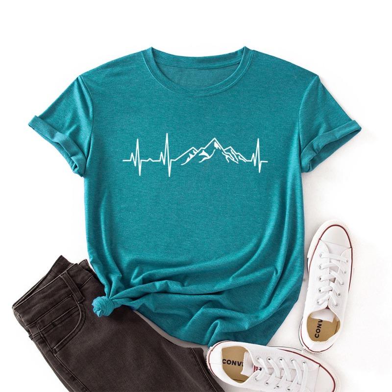 T-shirt Estiva Semplice a Maniche Corte da Donna Taglie Forti Ampia Girocollo Cotone Casual T-shirt Donna Eleganti Moda Ufficio Lady Top 24491