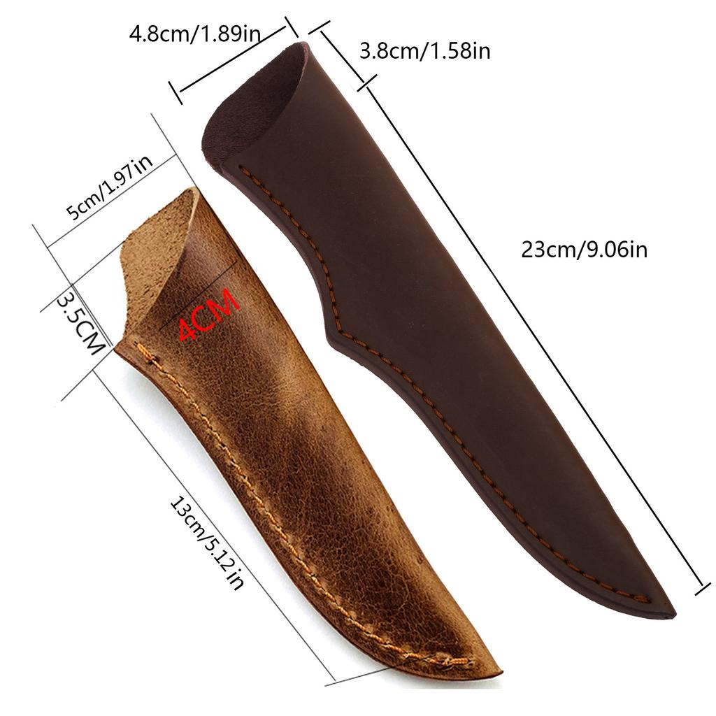Cowhides Leather Knife Sheath Outdoor Tool for Kitchen Fruit Knife DIY Straight Knife Case Knife Protective Cover Holder