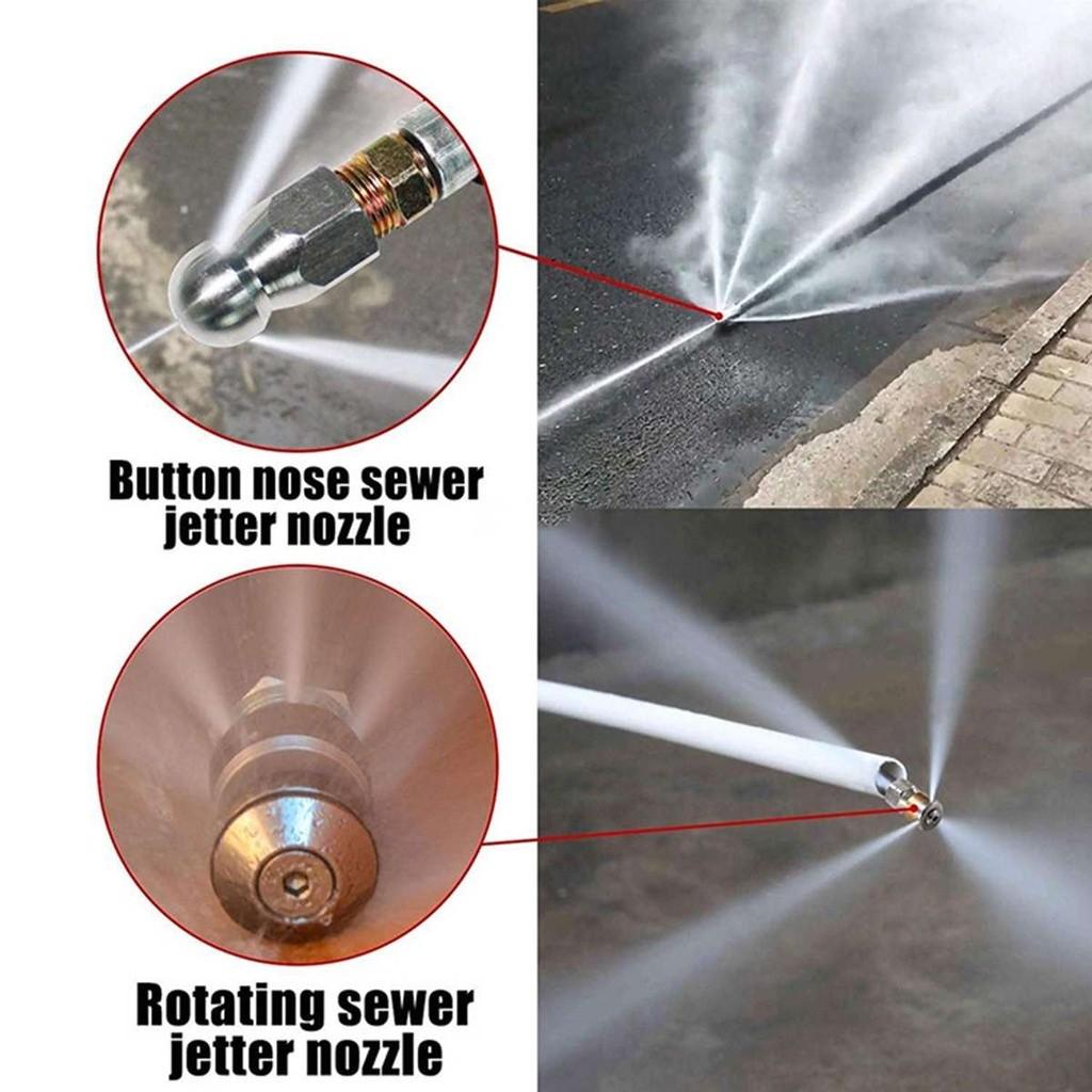 High-quality 1/4 Inch NPT Pipe Cleaner Sewage Spray Hose High Pressure Washer Sewer Drain Cleaning Hose Nozzle