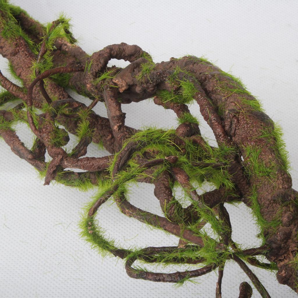 120CM Reptiles Vine Climber Jungle Forest Bend Artificial Branch Terrarium Cage Decor uygun