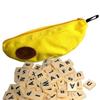 Plastic Kids Spelling Game Banana 144 Pieces Alphabet Solitaire English Spelling Puzzle Toy