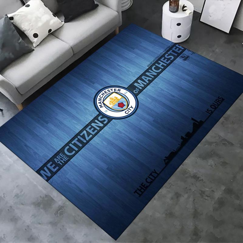 Manchester City FC Carpet Rug for Living Room Bedroom Home Sofa Decoration,Kids play Non-slip Floor Mat
