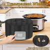 Kitchen Dust Cover Polyester Slow Cooker Cover with Pocket and See Through Window Appliance Dust Cover for 6/7/8L Slow Cooker
