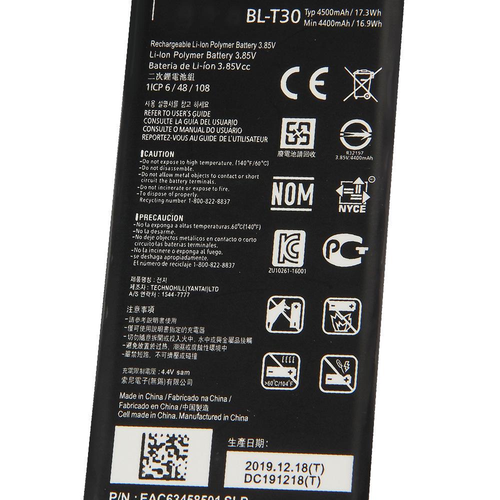 Rechargeable Lithium Battery For LG X Power 2 M320F M320G M320TV M322 Fiesta 2 L63BL L64VL BL-T30 Phone Battery 4500mAh