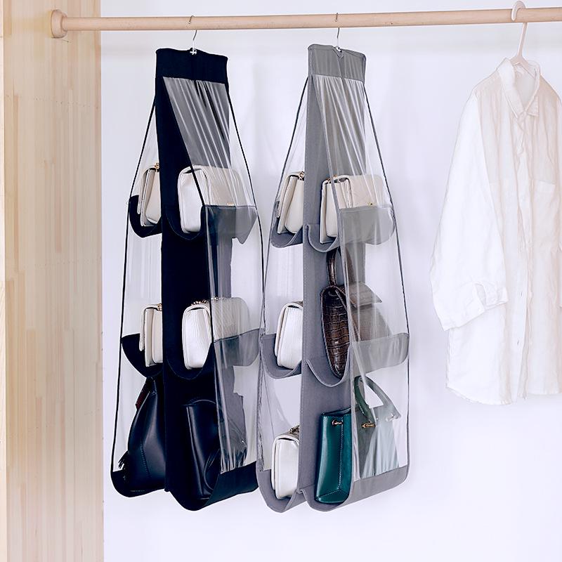 Transparent Hanging Wardrobe Bag Storage Rack – Dustproof Layered Organizer for Bedroom or Dorm Door