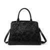 Leather Handbag High Sense Handbag Top Layer Leather Rose Pattern Slung Shoulder Bag