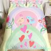Boho Mandala Duvet Cover Set Hummingbird Bedding Set Microfiber Farmhouse Cute Birds Comforter Cover Queen For Kids Boys Girls