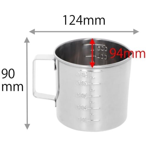 Made in Japan Takagi Stainless Steel Measuring Cup, Boxed, 500cc