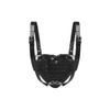 VIVIENNE WESTWOOD Ella Saturn Logo Detachable Chain Strap Crocodile Pattern Mini Backpack Women Backpack Black 43030072UL0039N401