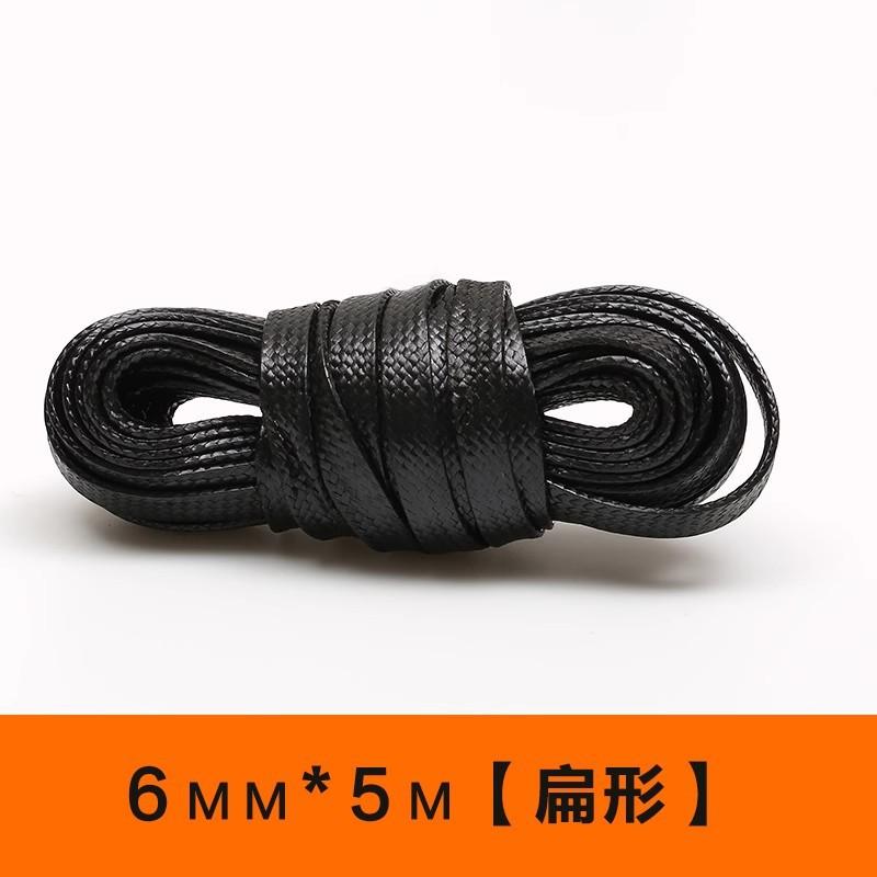 Black Thai oil wax rope round handmade leather dense wax rope woven jewelry pendant tied with flat rope DIY material