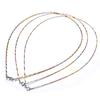 Fashionable Versatile Three-Color Gold Silver Necklace S925 Silver Color Women's Pendant Chain Sweater Chain