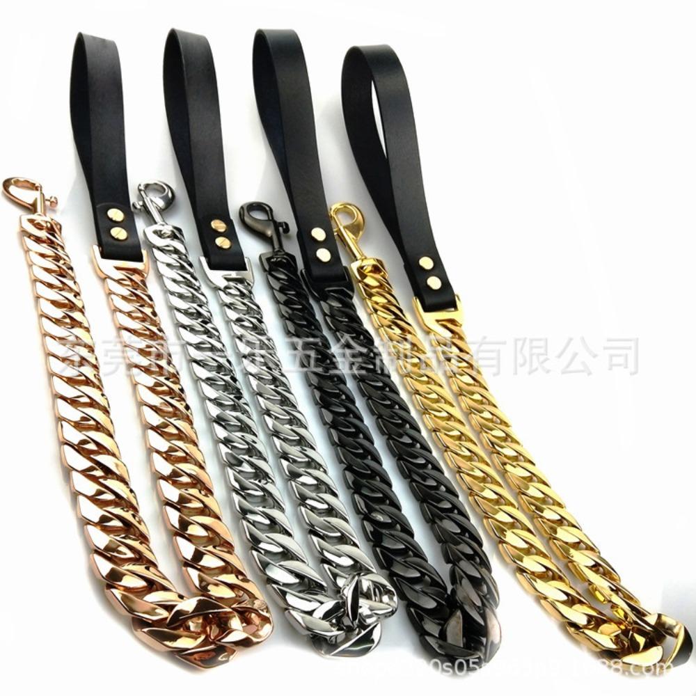 32Mm Stainless Steel Pet Supplies Dog Collar Bully Dog Collar Durbin Cuban Chain Dog Neck Collar Chain