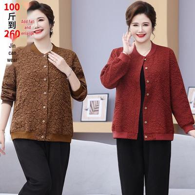 Übergröße Herbst Langarmshirt für Frauen mittleren und höheren Alters