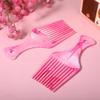 2 PCS Pink Hair Picks for Women, Wide Tooth Hair Pick Comb, Hanging Pick Combs for Curls Women Men