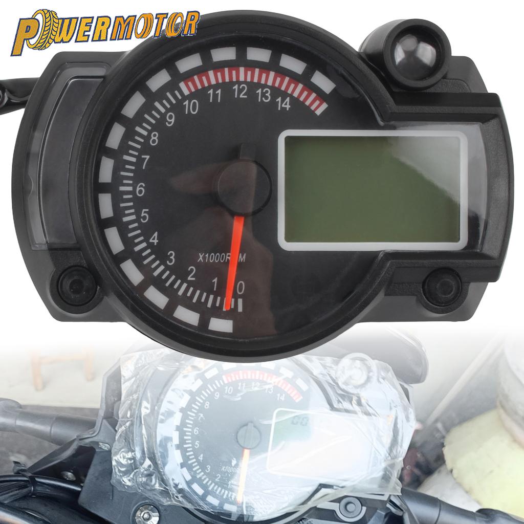 12v Motorcycle Speedometer LCD Digital Odometer Gauge Moto Dashboard Meter for BMW Honda Suzuki Yamaha Supermoto Modified Parts
