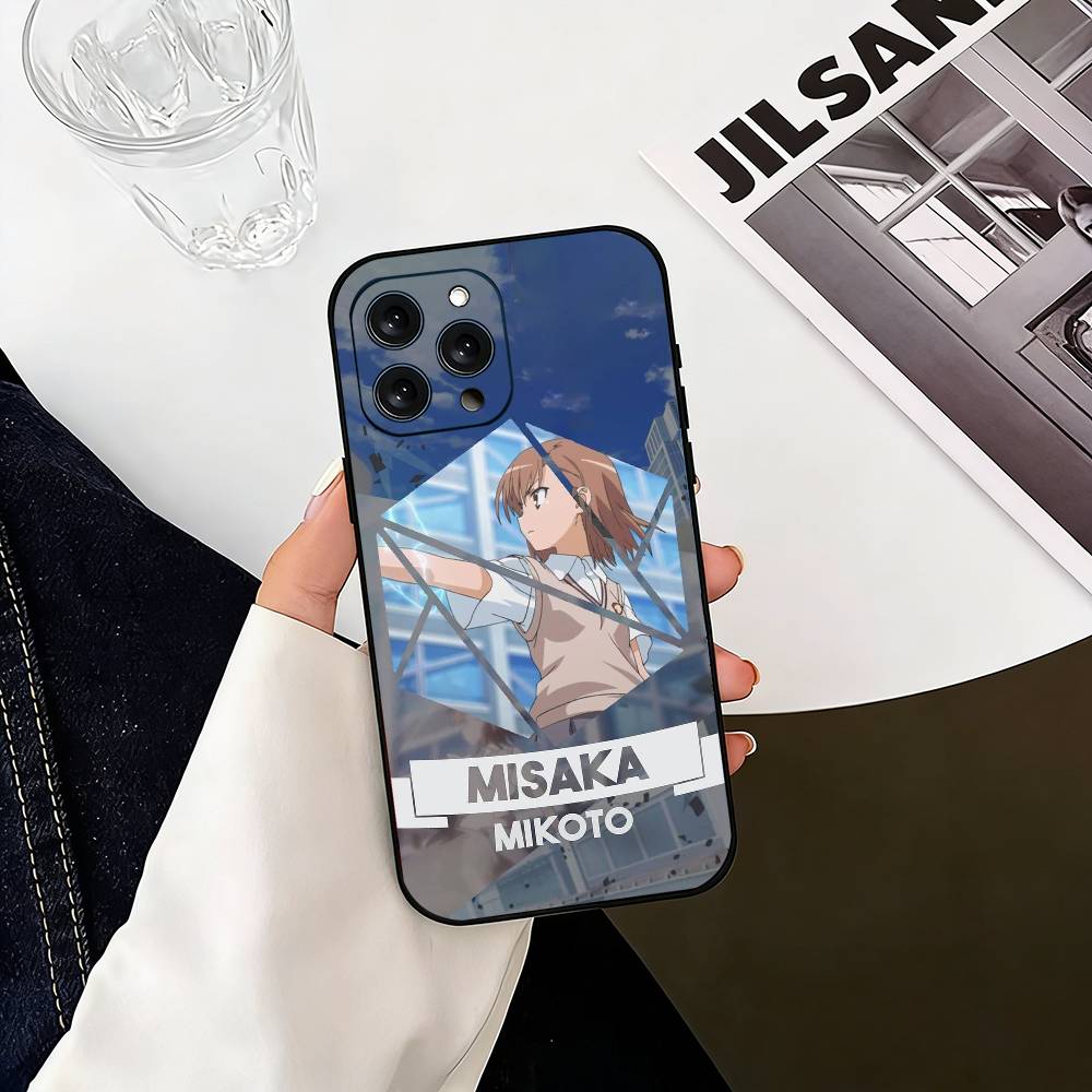 Misaka Mikoto Railgun Electric Warning Style  Phone Case Silicone Soft For IPhone 17 16 15 14 13 12 11 X XR Plus Pro Max Plus