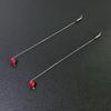 Stainless Steel Ice Fishing Wire Leader with Red Bead