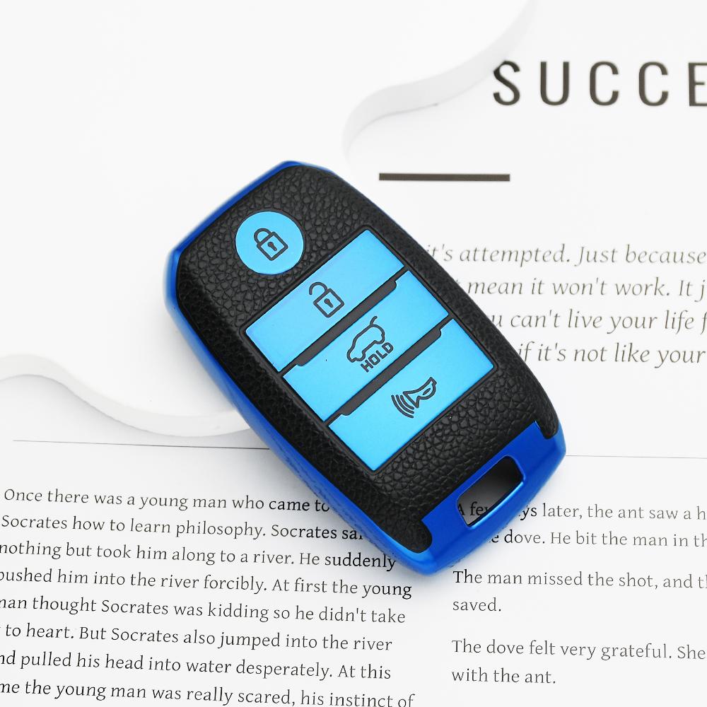 4 Buttons Tpu Leather Car Key Case Cover For Kia Sportage Cerato Optima K3 K5 Sorento Niro Lx Ex Niro S Touring Accessories