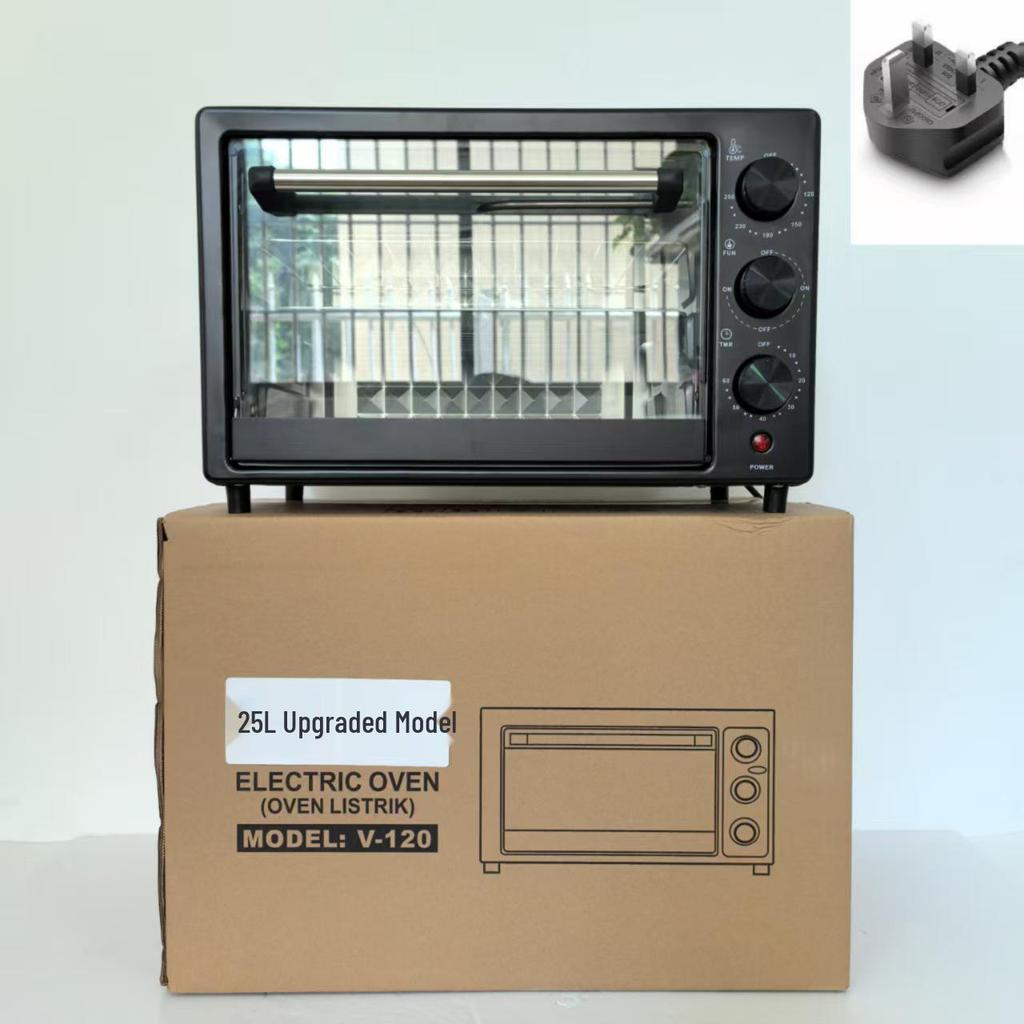 Compact Double-Layer Multifunctional Electric Oven - 12L/25L/48L Capacity for Household Baking