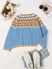 Women's Fair Isle Christmas Sweater: European & American Autumn/Winter Casual Pullover
