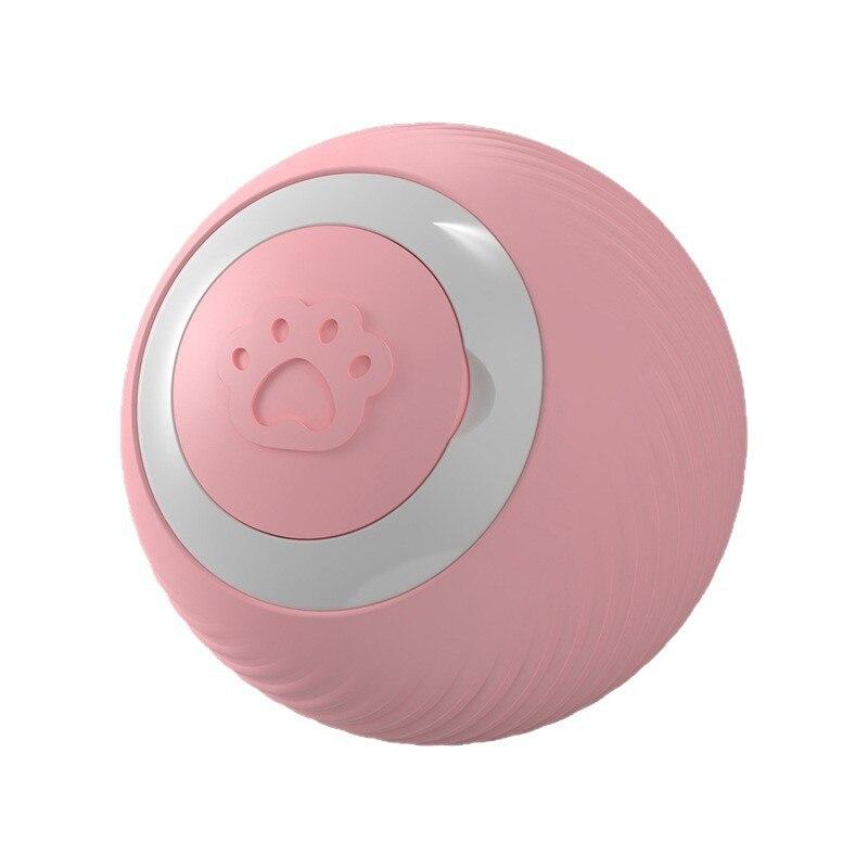 Interactive Cat Dog Toy, Electric Ball with Lights, Obstacle Sensors, Pink, 4.2cm