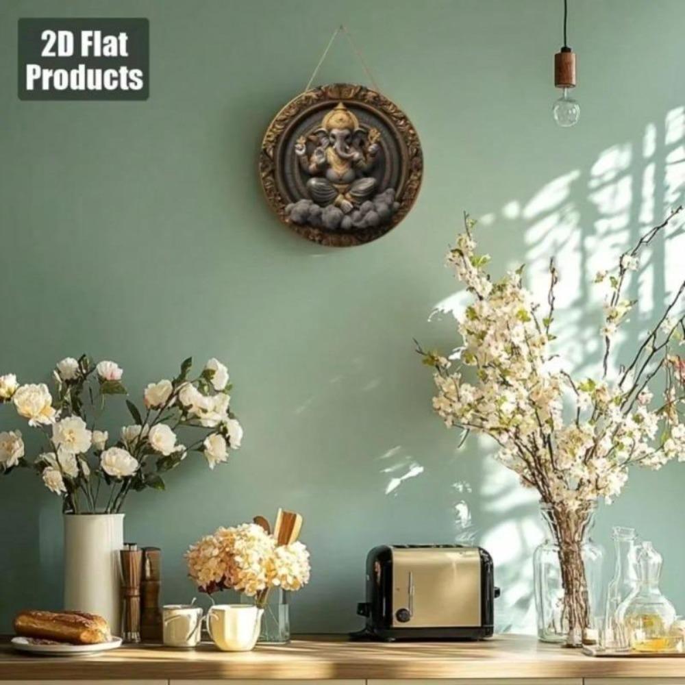 Eisen Wandkunst Ganesh Heimdeko Café Büro Geschenk Feiertagsparty