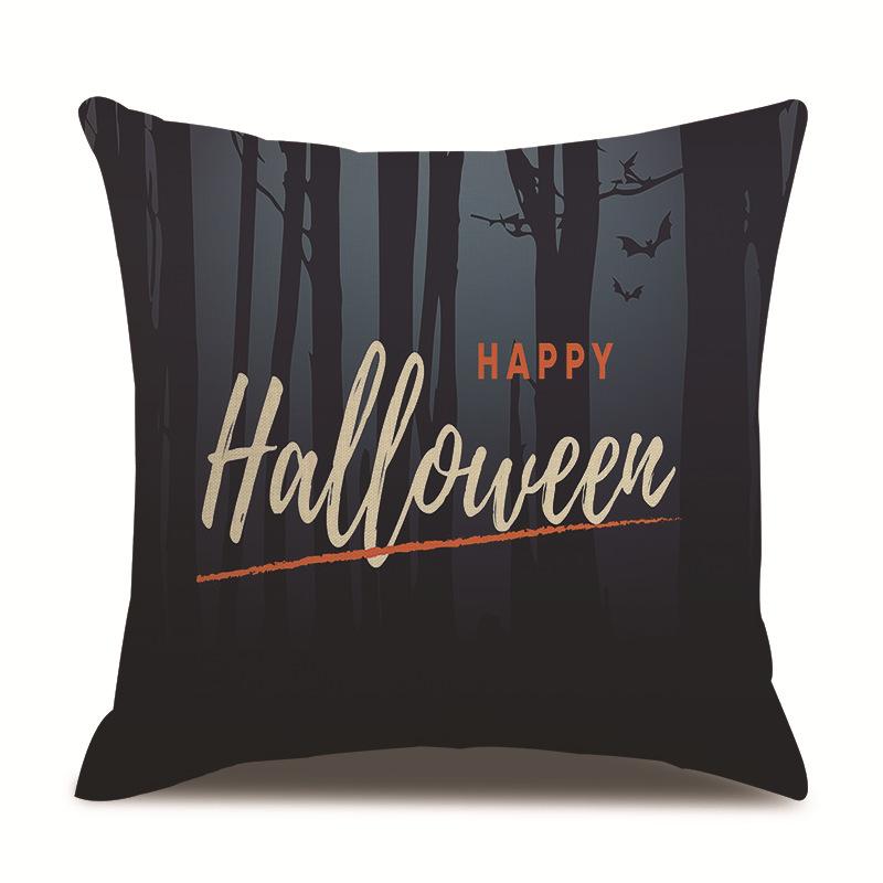 Halloween Linen Pillow Cover Printed Pillow Cover