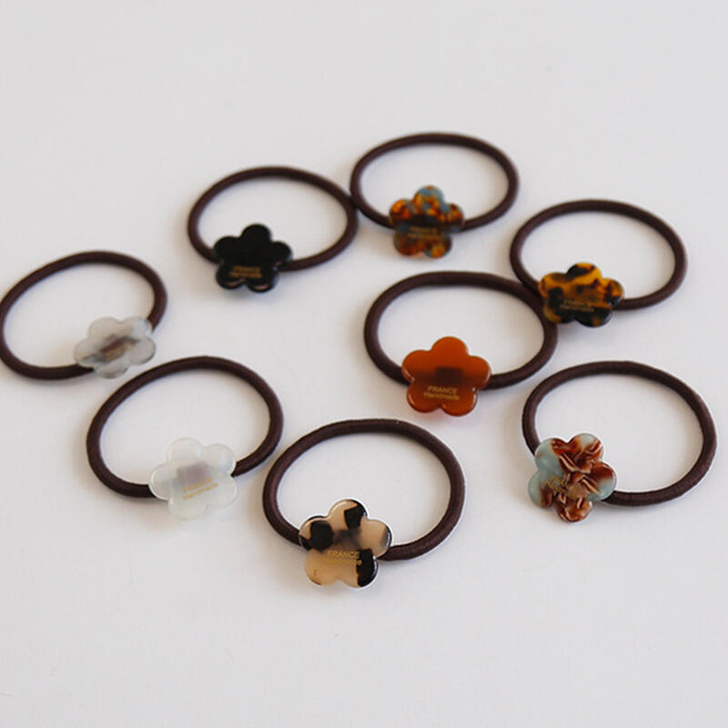 Obrin Целлюлозная Мраморная Французская Резинка для Волос Brown Hopi