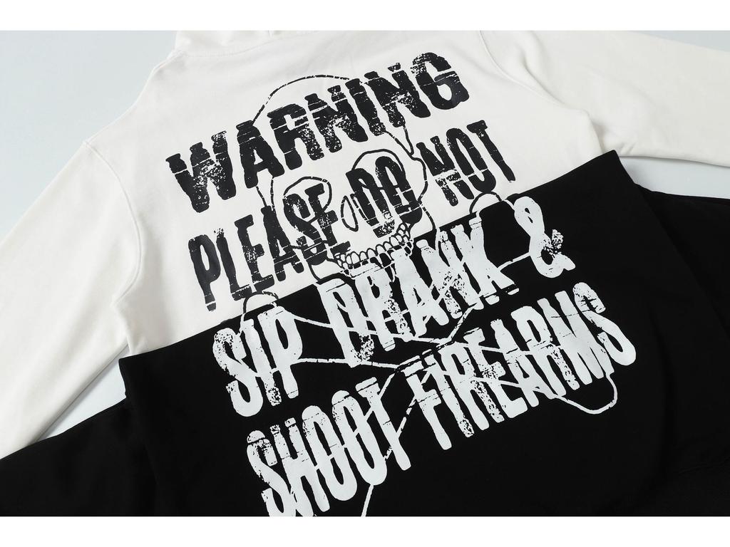 Módní americký styl Dlouhý rukáv Volná mikina pro muže a ženy - Vysoká gramáž Design s kašlovým sirupem