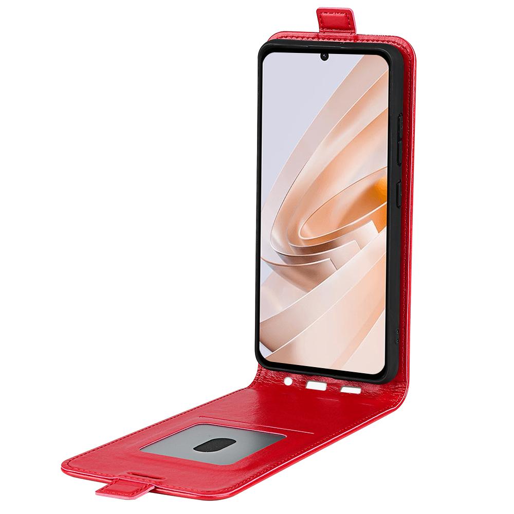 

For Xiaomi Redmi 13 5G/13 4G/Note 13R 5G/Poco M6 4G Case PU Leather Phone Cover Vertical Flip Red