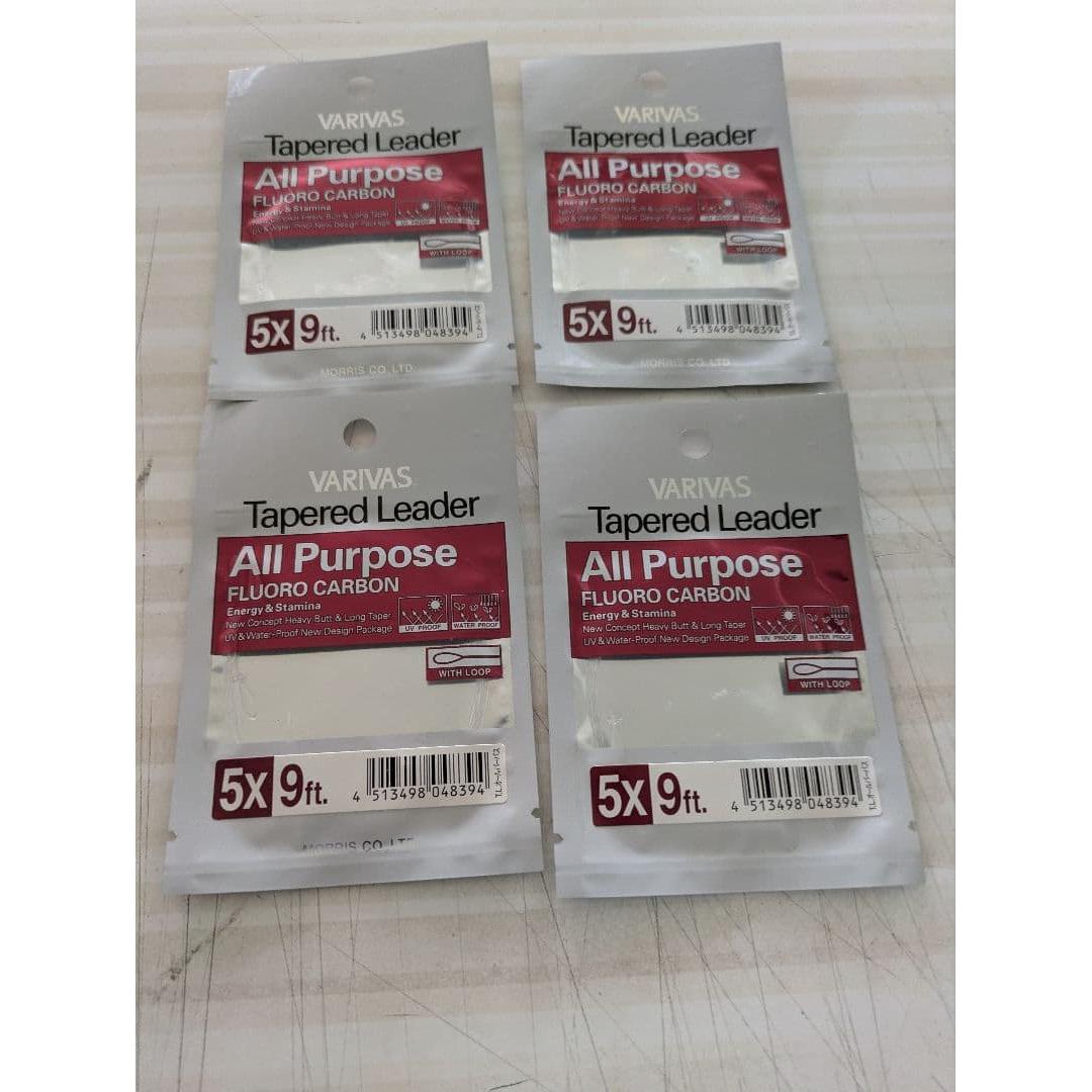 Used VARIVAS Tapered Leader 5X 9ft. 4 pieces