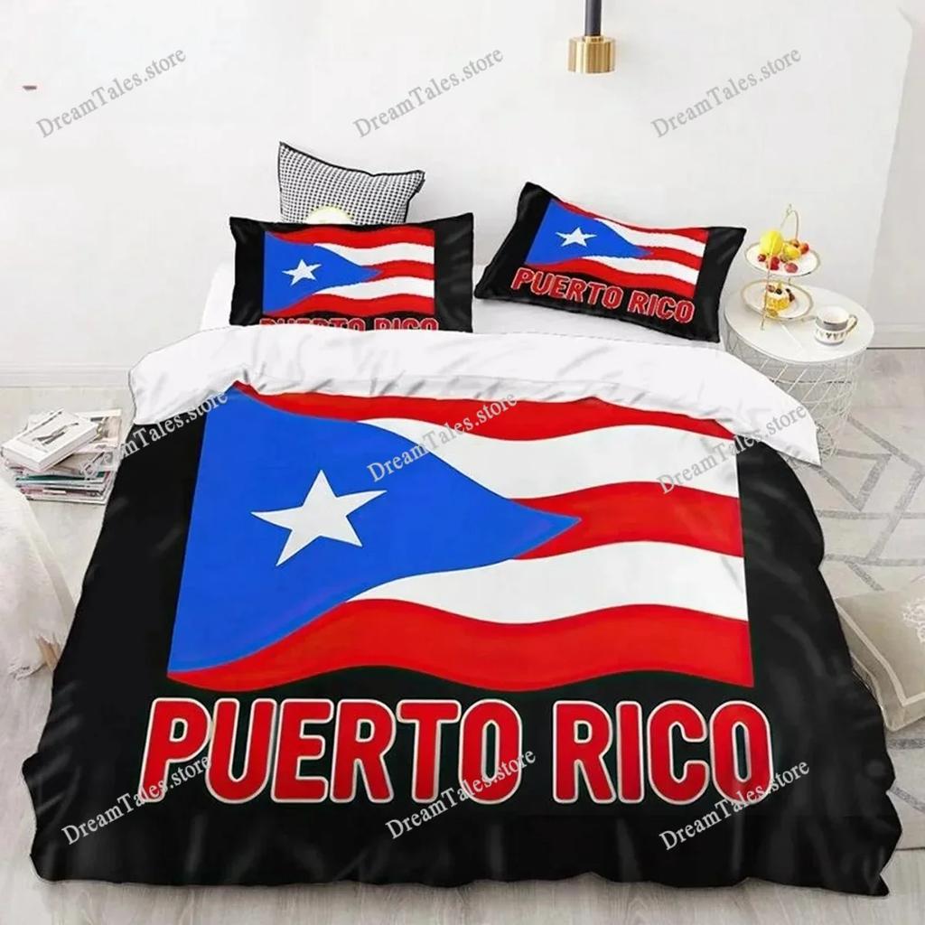 3d Print Puerto Rico Flag Bedding Set Duvet Cover Adult and Kids Bedding Set Luxury Children's Gifts Home Textileextile
