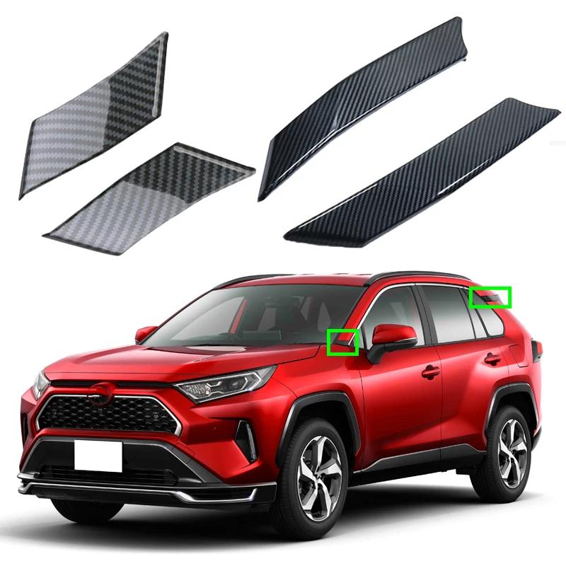 

Для Toyota RAV4 RAV 4 2019-2021 автомобильный кондиционер дверные стойки защитные крышки отделочные наклейки карбоновый стиль аксессуары для стайлинга