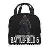 Battlefield 6 Funny Games Merch Insulated Lunch Bag For School Food Storage Bag Portable Thermal Cooler Lunch Box