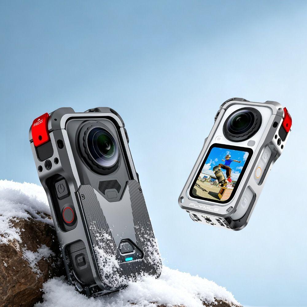 With Lens Cap Metal Cage Aluminum Alloy Expansion Frame for Insta360 X6 Action Camera Accessories