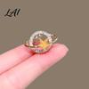 Clothing Decorative Pin Rhinestone Planet Star Brooch Pin Hollow Badge Jewelry Accessory for Suits Coats Scarves Shawls Bags Decoration
