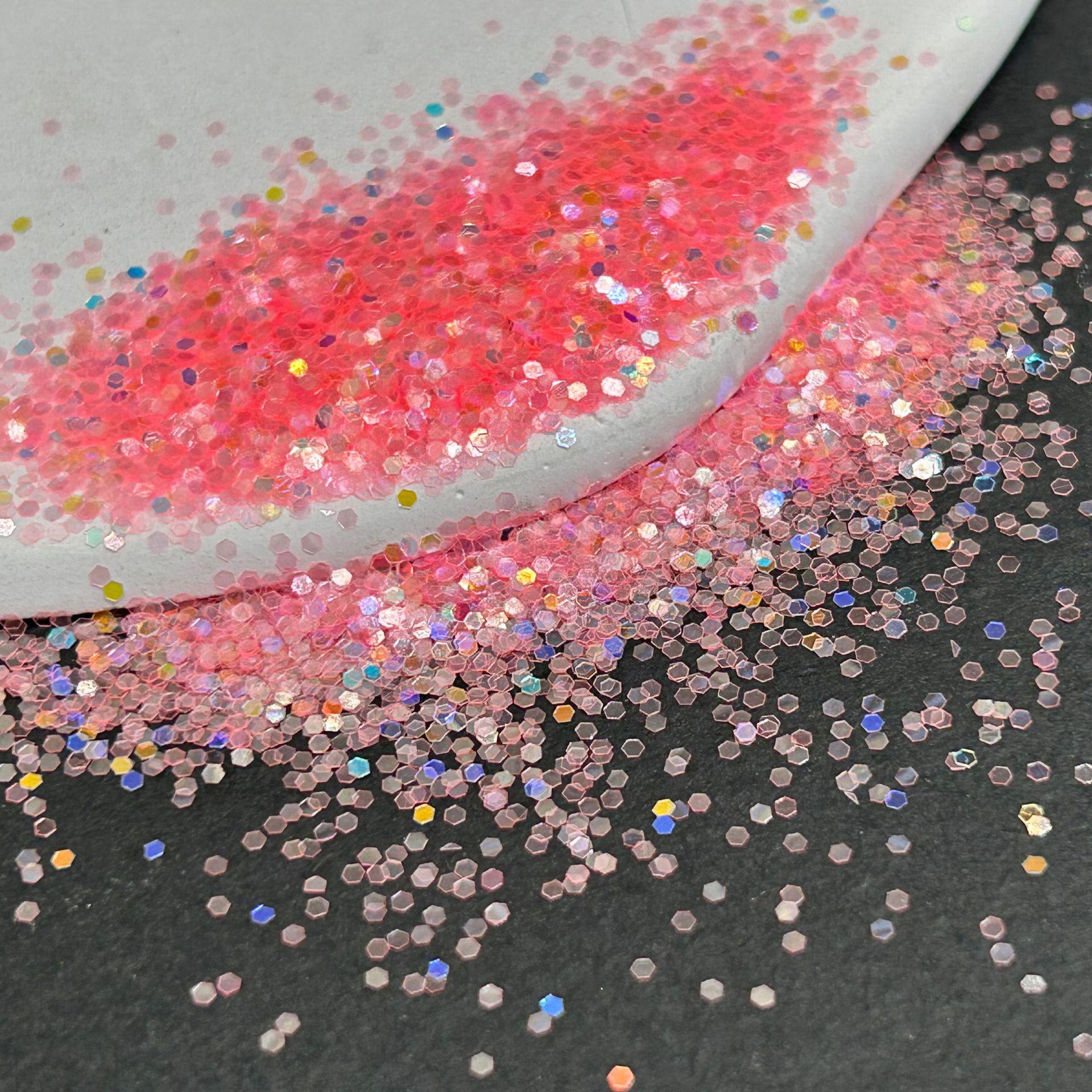 

Голографические разноцветные мерцающие пайетки для нейл-арта - 1/24 мелкий полупрозрачный глиттер эпоксидная смола для игрушек и поделок ручной работы 30 ml - about 18 grams