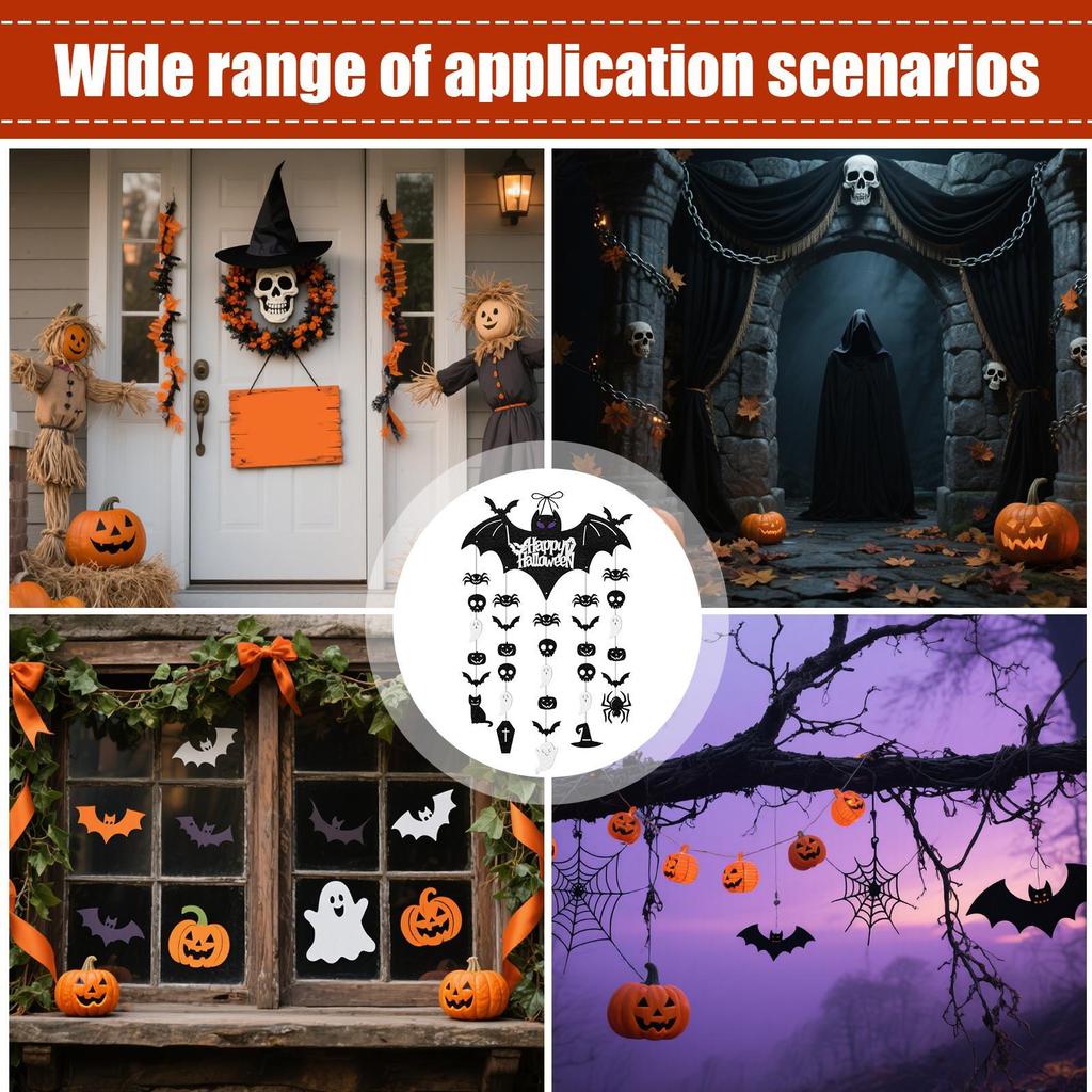 Bats Halloween Decoration bat door hanging Halloween Wall Decorations ghost festival Halloween decoration layout for Haunted