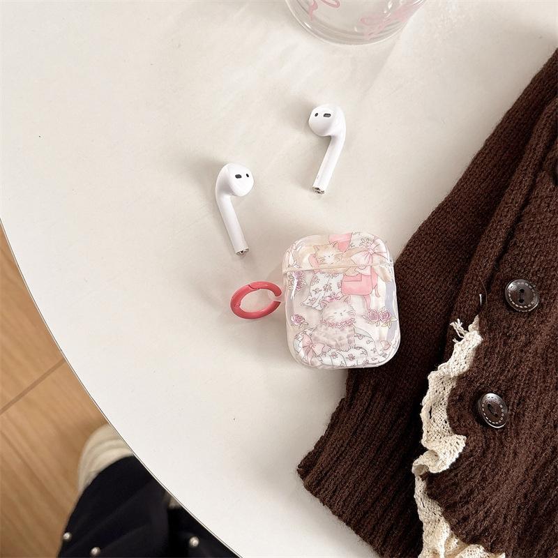 Sofa floral cat is suitable for airpods4 protective case Apple Bluetooth wireless 2/3 generation pro2 earphone cover female