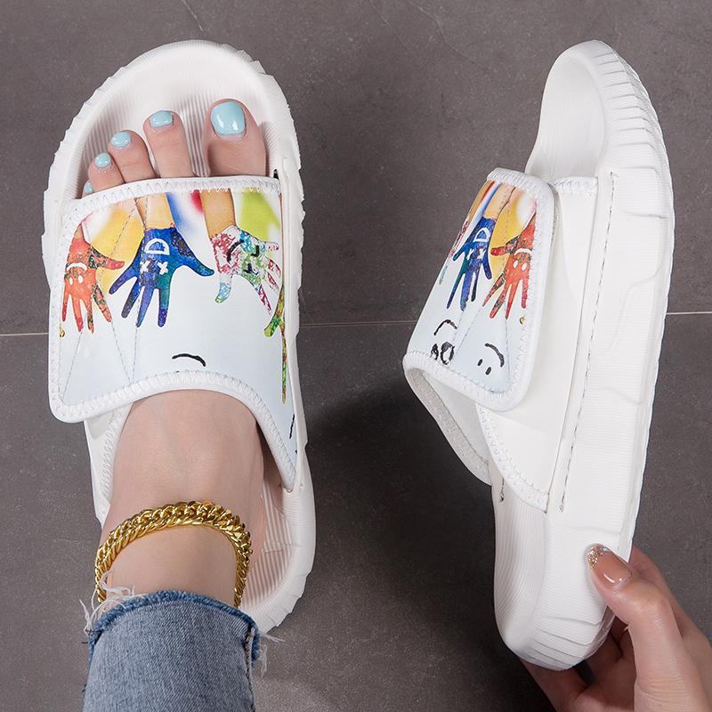 TUINANLE Summer Shoes Women Sandals Slippers Painted-on Comfortable Slip-on Casual Sandal Fashion Unisex Shoes Men