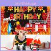 Themed Fire Cartoon Victory Party Decoration Background Banner And Props Photo