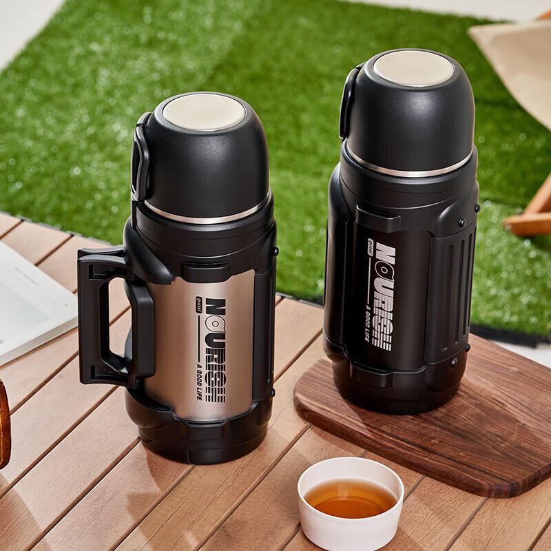 Guozi 1600ml Silver Stainless Steel Travel Flask