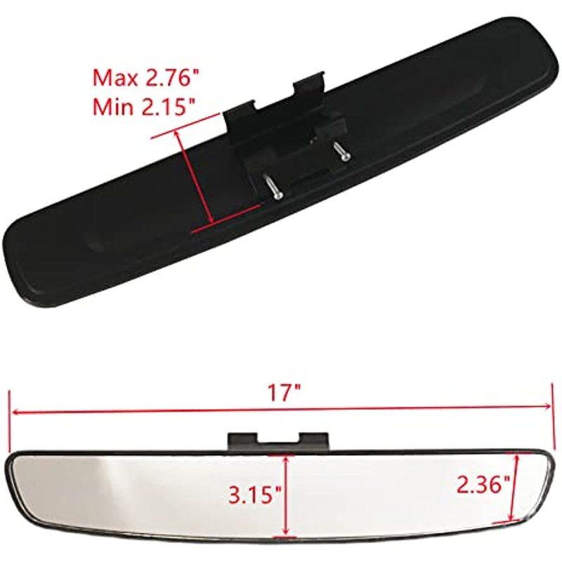17" Vision Panoramic Rear View Mirror Day/Night Wide Angle Convex for Universal Car Truck SUV