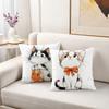 1/4pcs Cute Watercolor Cat Throw Pillow Covers Cartoon Kitten Cushion Cases for Home Sofa Bedroom Decor Cushion Cover