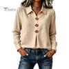 Women Button Down Shirts Shirt Blouse, Long Sleeve V Neck Loose Flowy Wrinkle Resistant Lightweight Breathable Tops Tunic Shirt, Casual Work